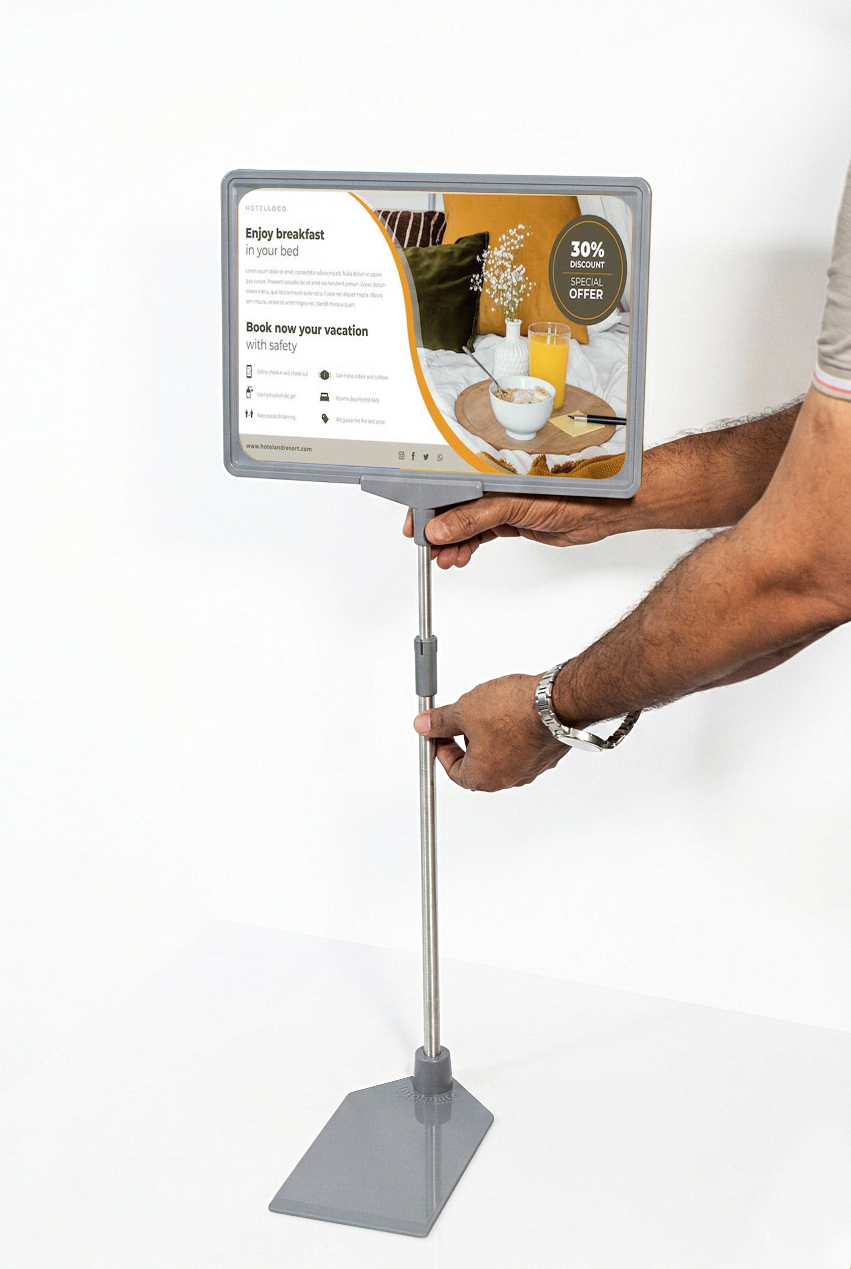 Infomate FRA Stand Adjustable Floor Sign Holder Display Stand
