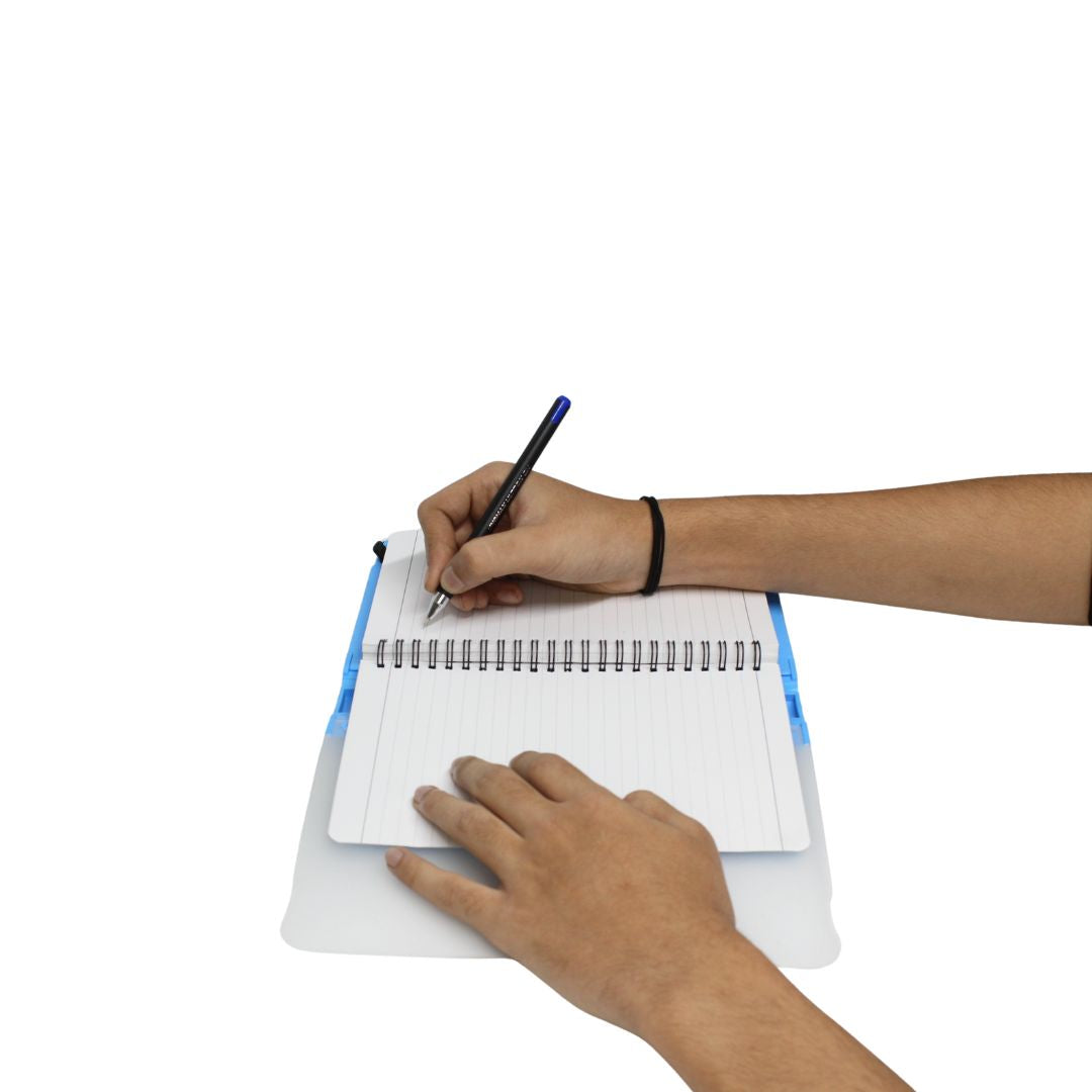 INFOMATE A5 Moulded Notebook with Reusable Plastic Sleeve & Blue Ball Pen | Protective & Durable Cover
