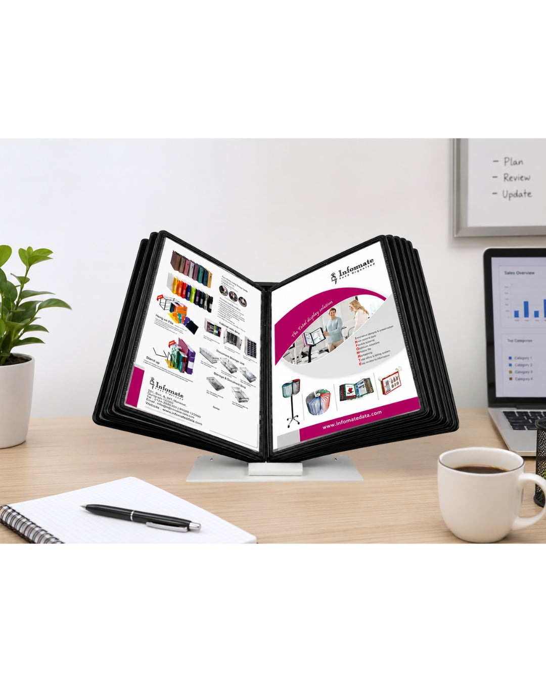 Infomate A3 Tabletop Document Display Unit | Desktop Display Stand