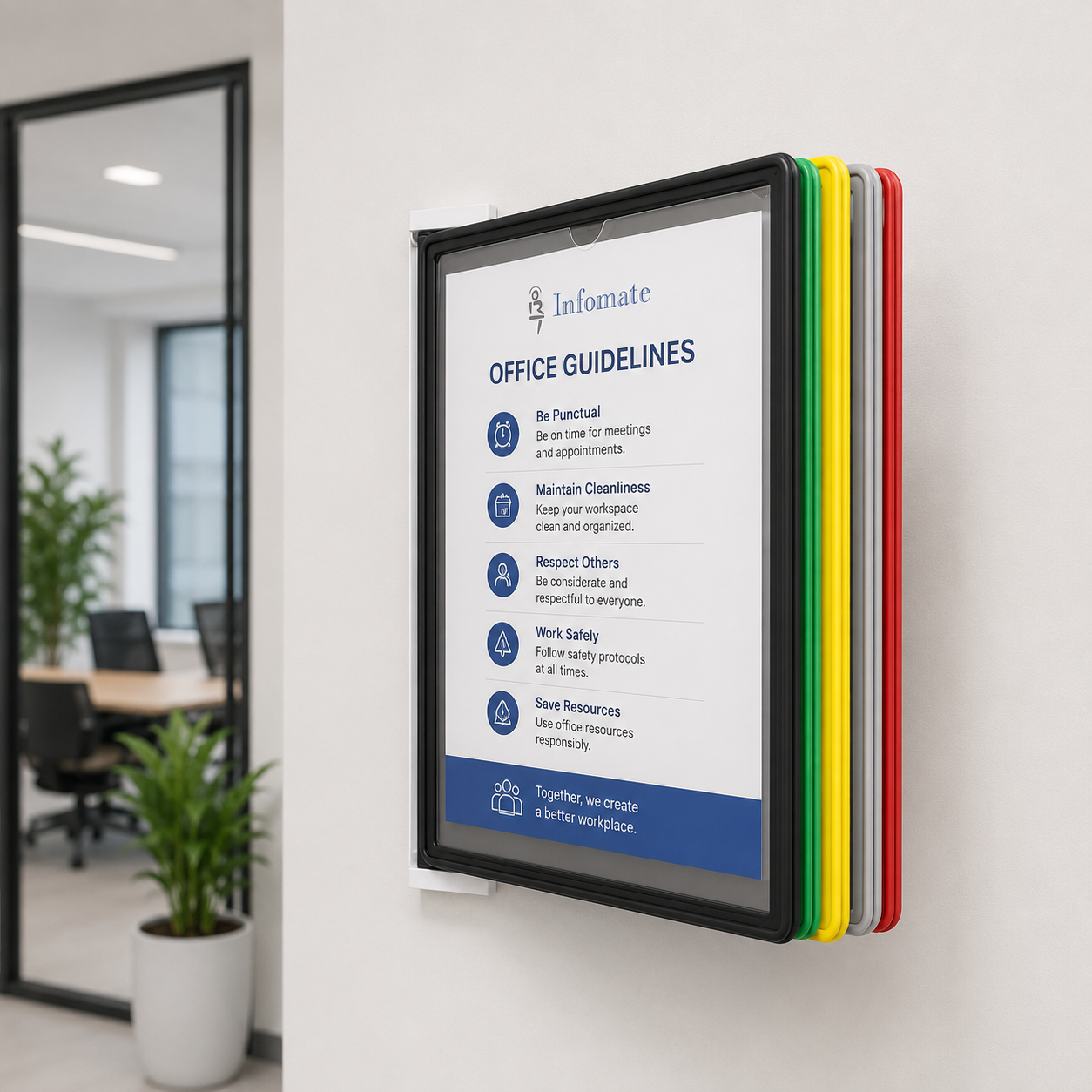 Infomate A4 Wall Mounted Document Display System