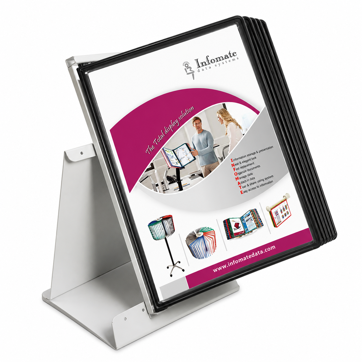 Infomate A3 Tabletop Document Display Unit | Desktop Display Stand