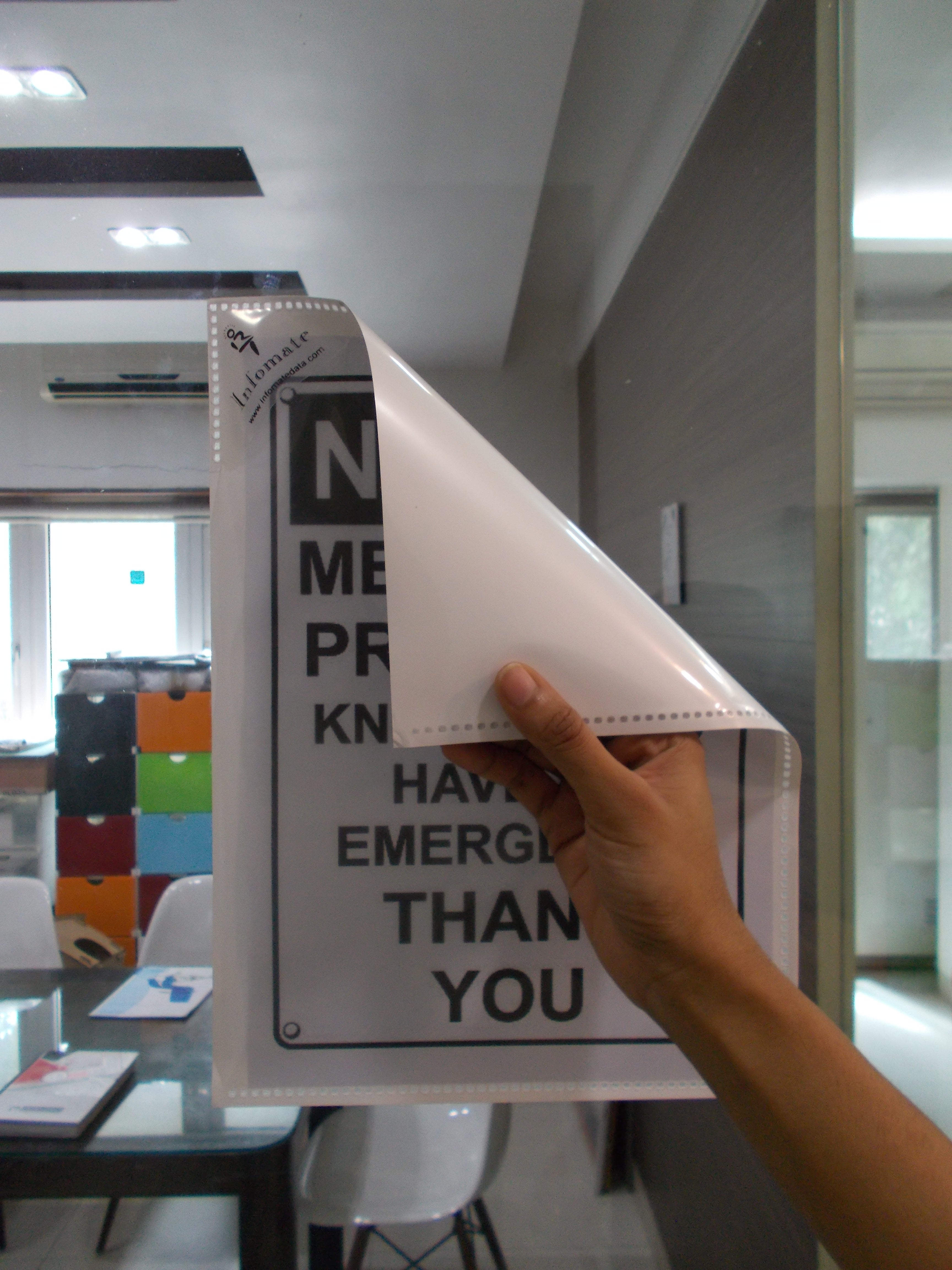 Infomate Stik Pok A3 Reusable Glass Display Pocket | Self-Adhesive Document Holder (Pack of 2)