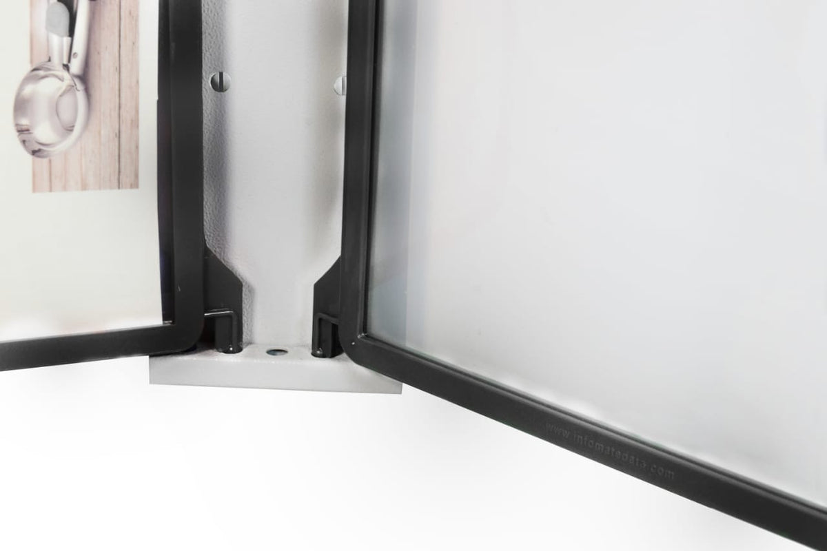 Infomate Supreme Wall Display Unit with Pivoting Display Pockets A3 with 5 folders