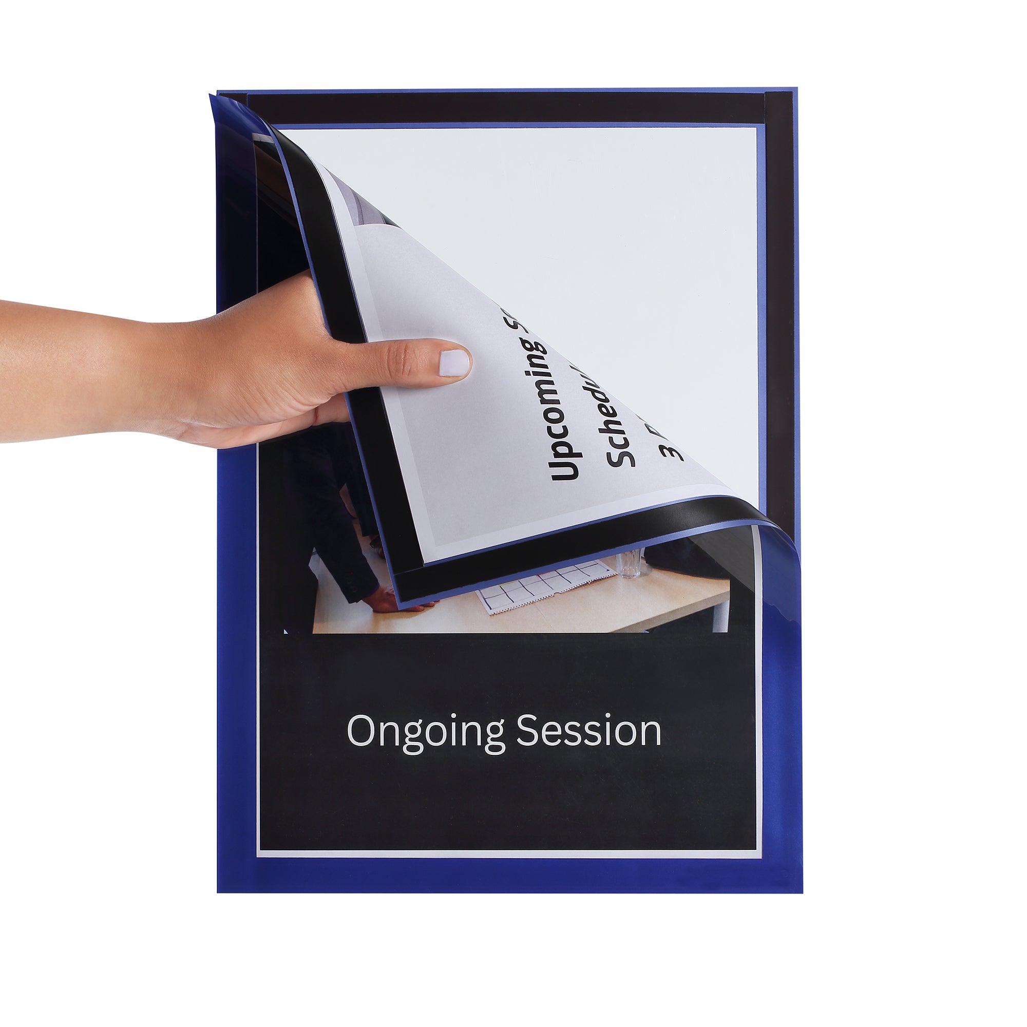 Infomate Two-Way View Glass Display Pocket | Peel & Stick Reusable Document Holder (Pack of 3)