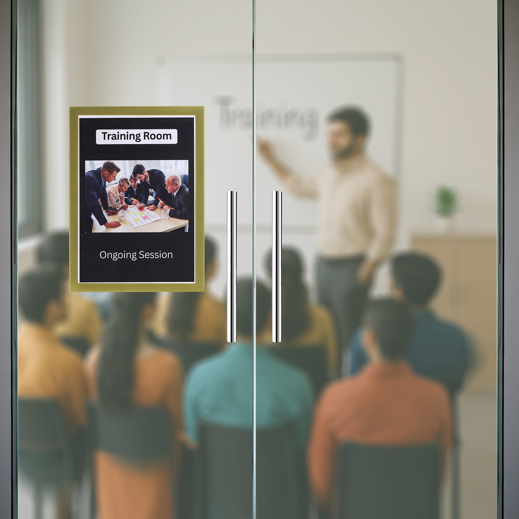 Infomate Two-Way View Glass Display Pocket | Peel & Stick Reusable Document Holder (Pack of 3)