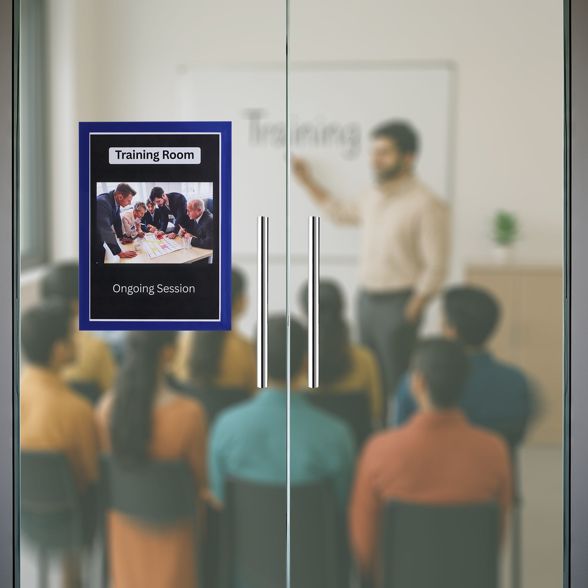 Infomate Two-Way View Glass Display Pocket | Peel & Stick Reusable Document Holder (Pack of 3)