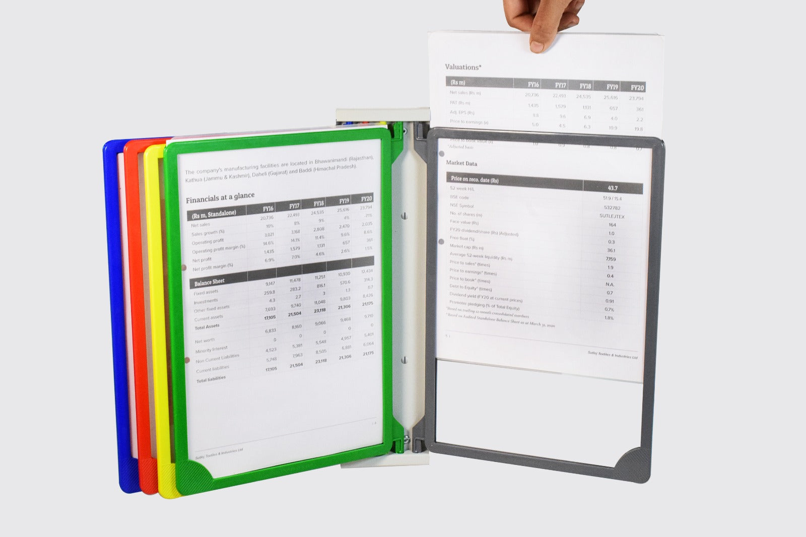 Infomate Supreme Wall Display Unit with Pivoting Display Pockets A4 with 5 folders