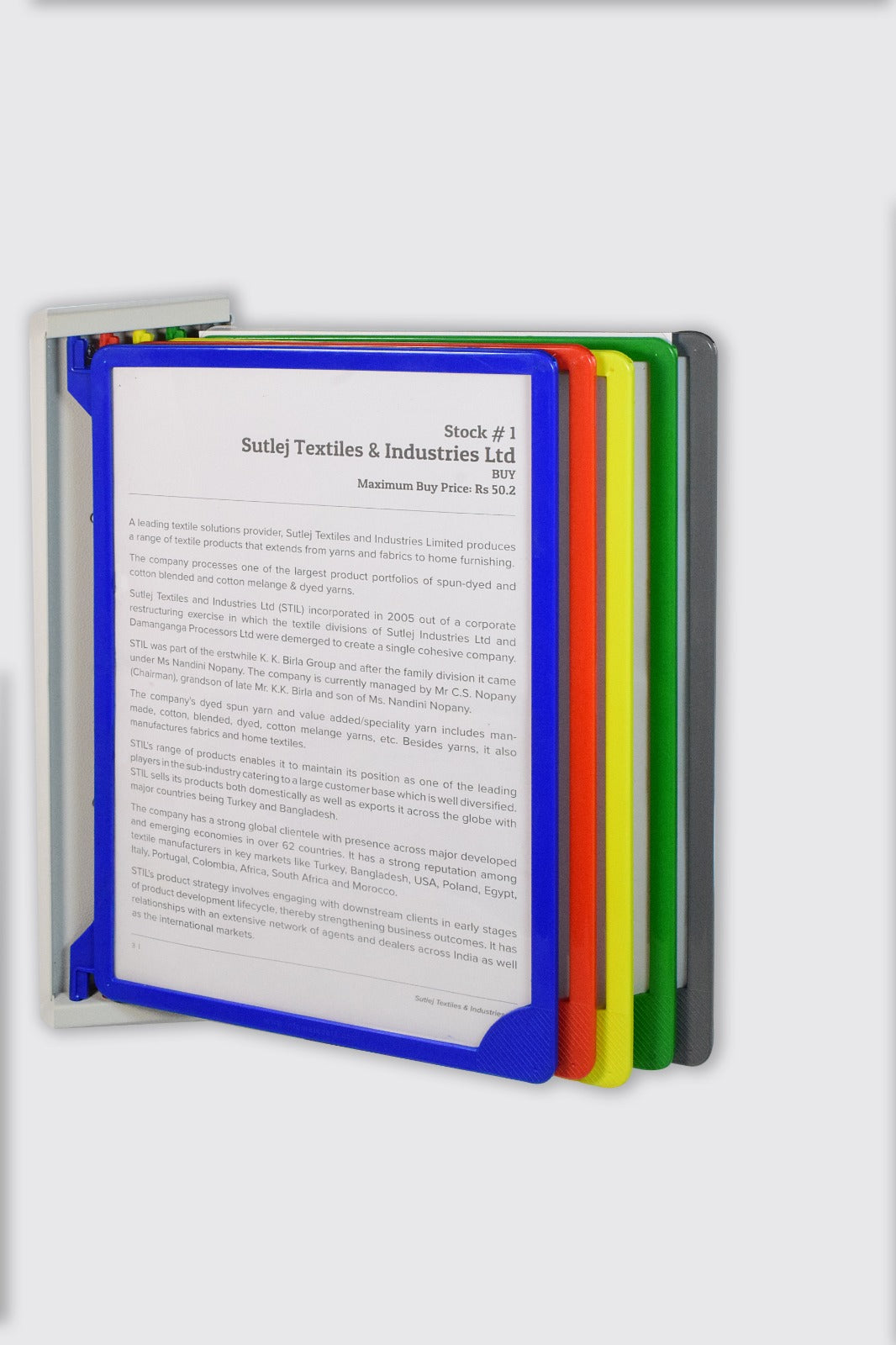Infomate Supreme Wall Display Unit with Pivoting Display Pockets A4 with 5 folders