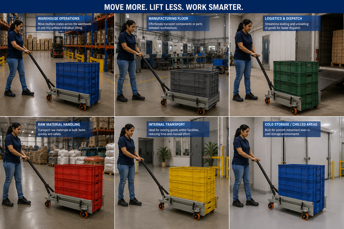 Hercules Crate Jack | Heavy Duty Crate Lifting & Transport Trolley