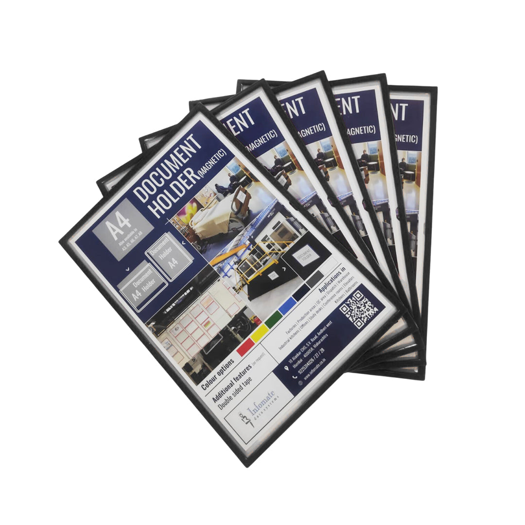 Infomate Magnetic Document Holder | A4 Display Frame for Iron Metallic Surfaces