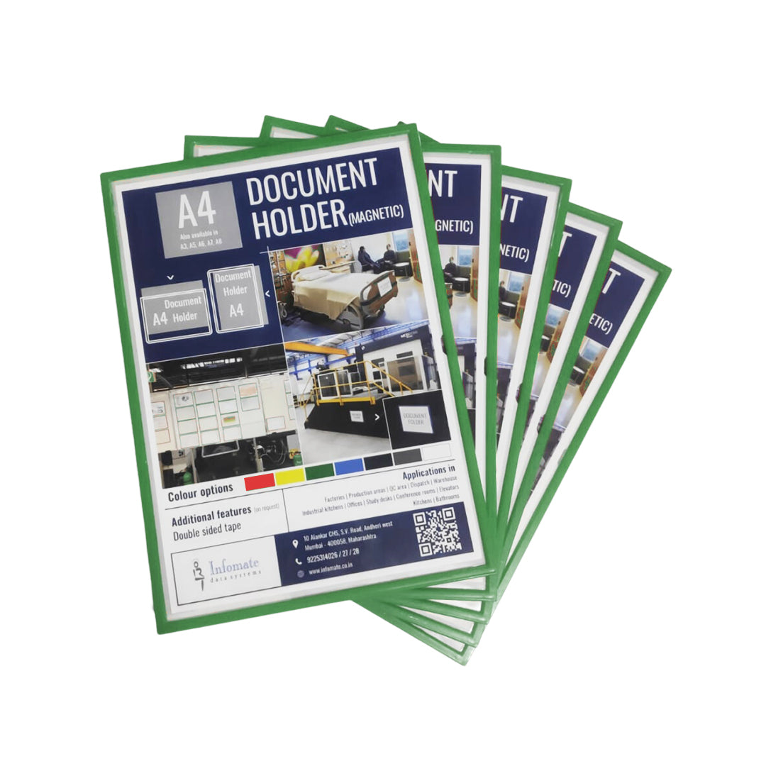 Infomate Magnetic Document Holder | A4 Display Frame for Iron Metallic Surfaces