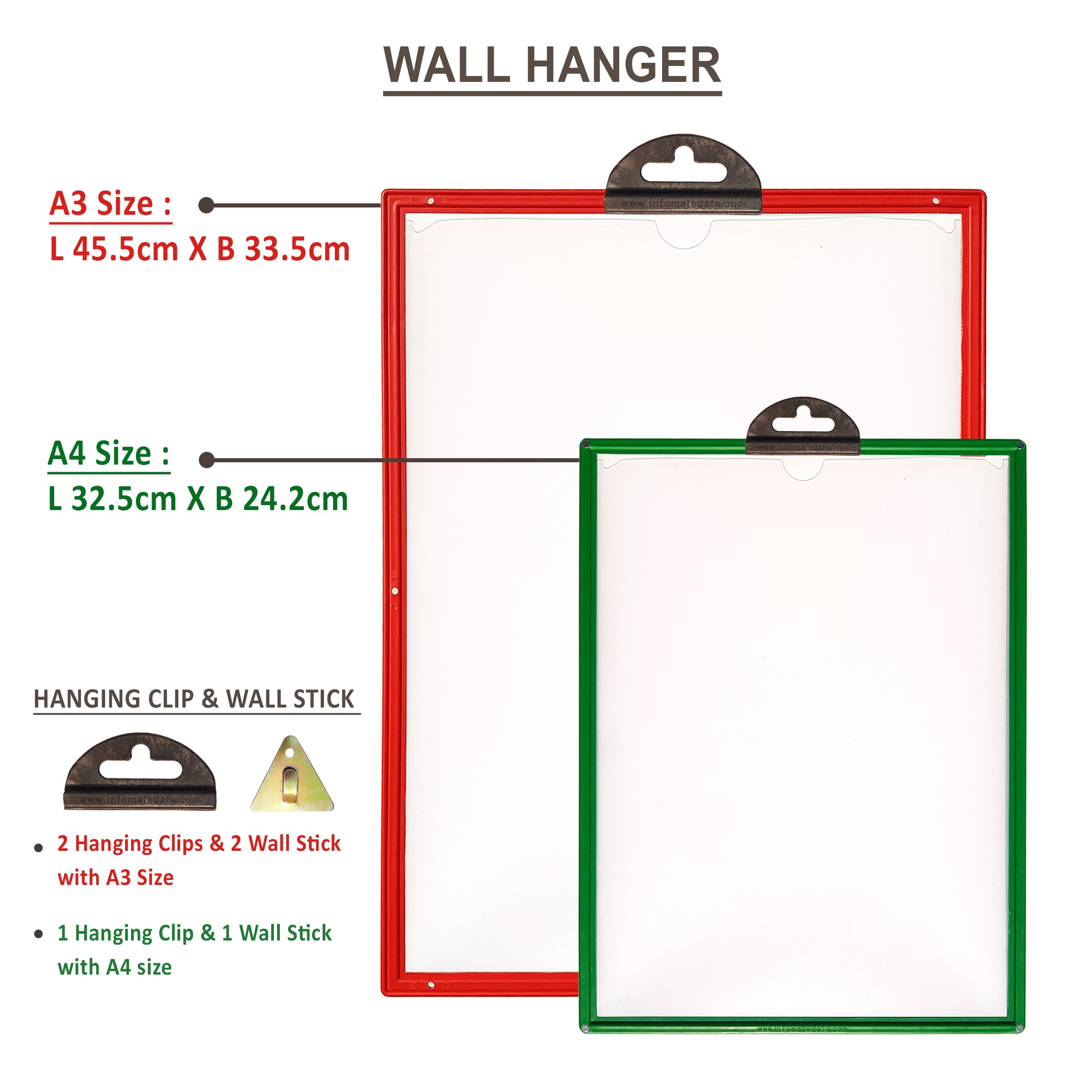 Infomate Wall Hanging Document Holder for A3 Documents